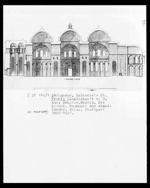 Périgueux: Cathédrale Saint-Front, Längsschnitt