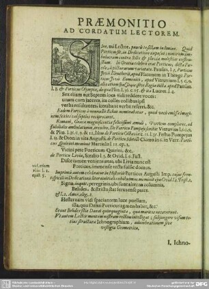 Praemonitio Ad Cordatum Lectorem