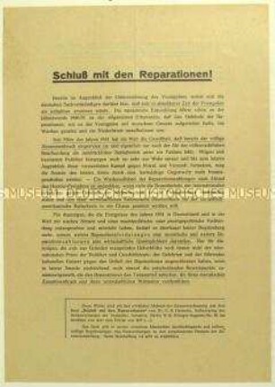 Flugschrift gegen den Young-Plan