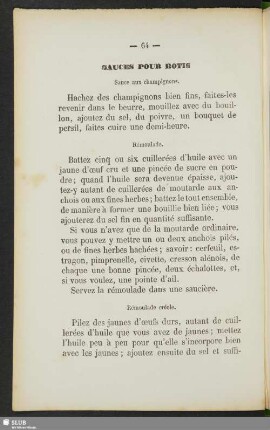 Sauces pour rotis