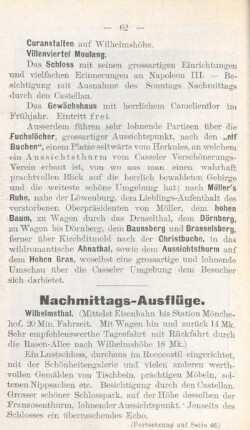 Nachmittags-Ausflüge.