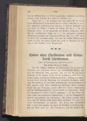 Kultur ohne Christentum und Kultur durch Christentum. Zwei Illustrationen aus Australien