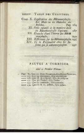 Fautes A Corriger dans ce Premier Volume.