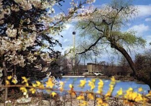 Bundesgartenschau 1967. Aussichtsturm im Stadtgarten und Schwarzwaldhalle