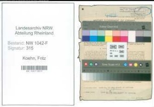 Entnazifizierung Fritz Koehn , geb. 29.06.1903 (Zollbeamter)