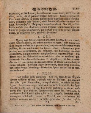 Exercitationis acad. de vero originum Hebraearum fonte et utilitate sectio ..., II