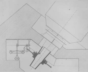 Stundenachse des Fernrohres, Schema, Treptow : Technikgeschichte | Astronomie | Astronomische Instrumente | Grosse Fernrohre