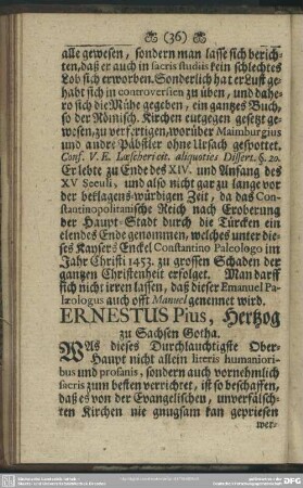 Ernestus Pius, Hertzog zu Sachsen Gotha
