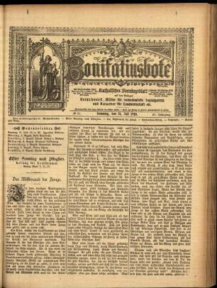 Erste Ausgabe vom Sonntag, den 31. Juli 1910.