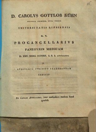 De Caelio Aureliano, inter methodicos medicos haud ignobili