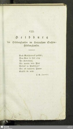 138. Heldburg bei Hildburghausen im Herzogthum Sachsen-Hildburghausen