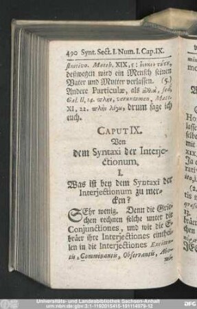 Caput IX. Von Dem Syntaxi der Interiectionium.