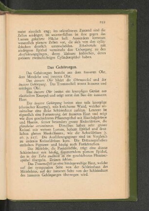 Das Gehörorgan.