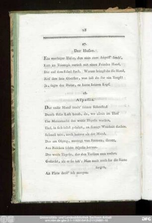 27. Der Husar.