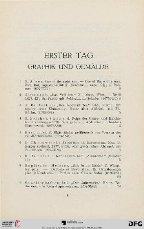 Erster Tag (Nr. 1-148a)