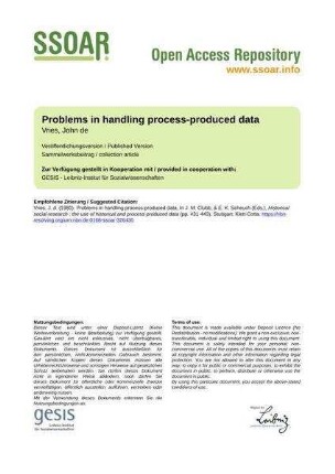 Problems in handling process-produced data