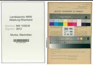 Entnazifizierung Maximilian Munka , geb. 12.10.1899 (Arbeiter)