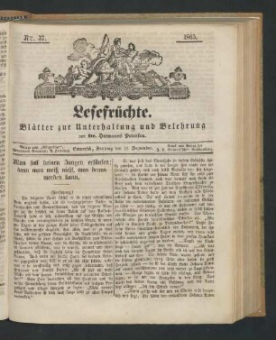 Lesefrüchte. 1867-1868