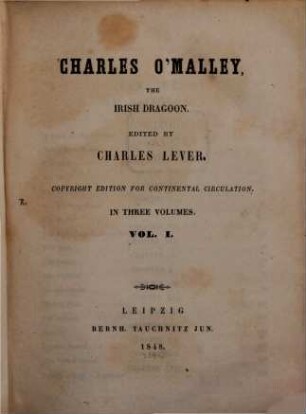 Charles O'Malley, the Irish dragoon, 1