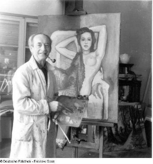 Portraitserie Max Pechstein : Der Maler Max Pechstein vor der Staffelei