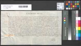 Breve des Papstes Clemens IX., [betr. Weihe der Kirchen etc.]