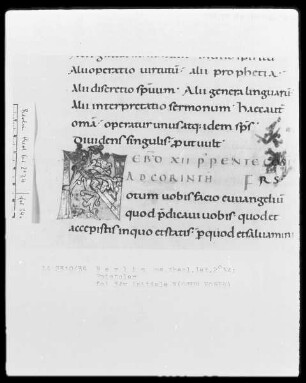 Epistolar aus Trier — Initialen N(OTUM VOBIS), Folio 34verso