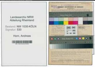 Entnazifizierung Andreas Horn , geb. 14.09.1903 (Kaufmaennischer Angestellter)