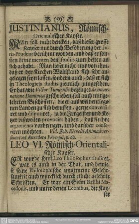 Justinianus, Römisch-Orientalischer Kayser