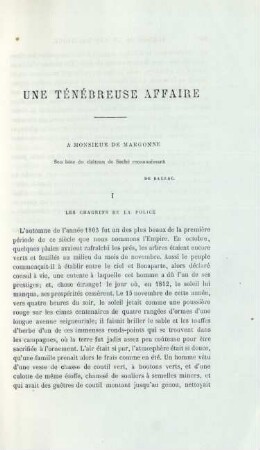 I. Les chagrins de la police