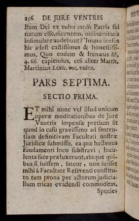256-260, Sectio Prima