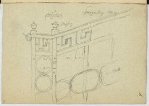 Chorgestühl, Spangenberg: Detail (aus: Skizzen- und Fotoalbum 23)