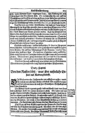 Das 5. Capitel. Von den Russen selbst/ was ihre eusserliche Gestalt und Kleidung betrifft.