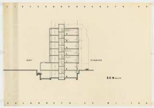 Wohnhäuser Uhlandstraße 39 / Lietzenburger Straße 40, Berlin-Wilmersdorf: Schnitt 1:100
