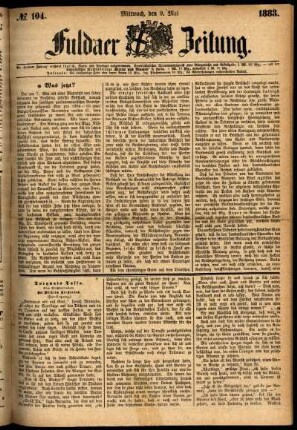 Ausgabe vom Mittwoch, den 09. Mai 1883.