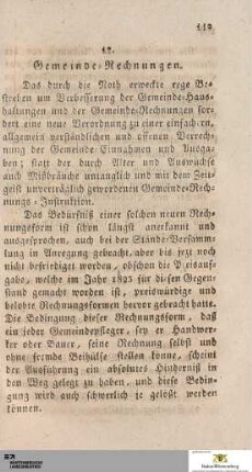 12. Gemeinde-Rechnungen