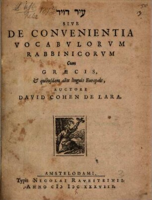 ʿÎr Dāwid : s. de convenientia vocabulorum rabb. c. graecis