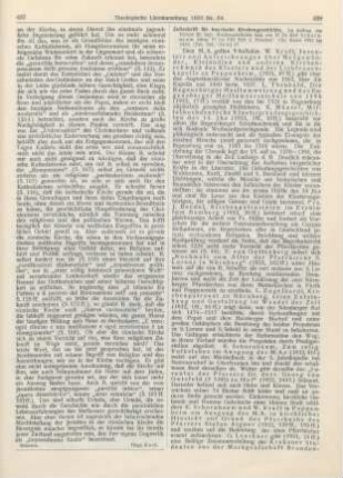 438-440 [Rezension] Schornbaum, Karl (Hrsg.), Zeitschrift für bayrische Kirchengeschichte. VI. bis VIII. Jahrg., Heft 2