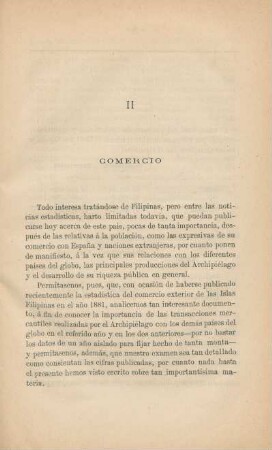 II. Comercio