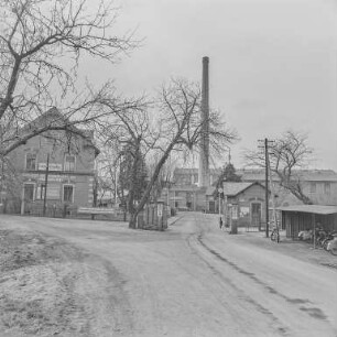 Hainitz, Flachsspinnerei : Hainitz. VEB Flachsspinnerei Hainitz. Werkseingang