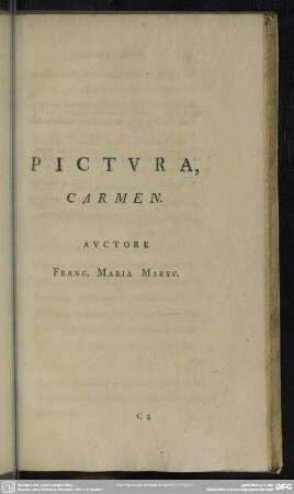 Pictura, Carmen