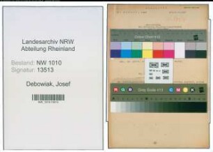 Entnazifizierung Josef Debowiak , geb. 15.10.1907 (Metallindustrie)