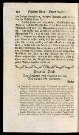 Sechstes Buch. Von Lotharn dem Sachsen bis auf Rudolphen von Habsburg.