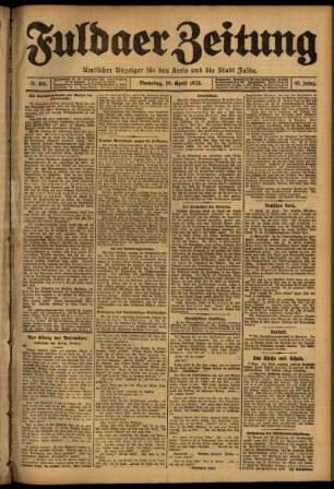 Ausgabe vom Dienstag, den 19. April 1921.