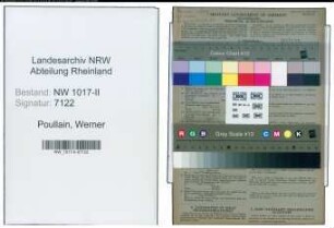 Entnazifizierung Werner Poullain , geb. 03.08.1903 (Baecker)