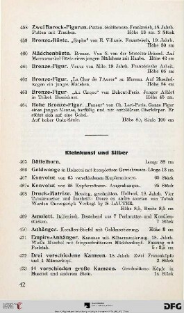 Kleinkunst und Silber (Nr. 465-485)