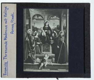 Francia, Maria mit Kind, den Heiligen Benedikt, Justina, Placidus und Scholastica und dem Johannesknaben (Parma Galeria Nazionale GN130)