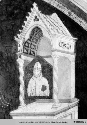 Kapellenausmalung : Nikolausszenen : Ein Jude schlägt ein Nikolausbild
