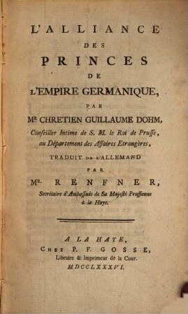 L' Alliance des Princes de l'Empire germanique