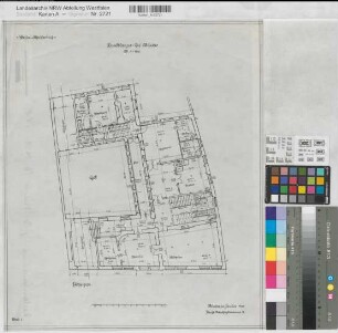 Münster (Münster) Landsberger Hof Bestandszeichnung Blatt 1 Grundriß Erdgeschoß 1939 1 : 100 49,5 x 41,5 Zeichnung Staatshochbauamt KSM Nr. 1651,1
