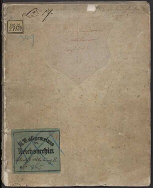 Catalogus et descriptio manuscriptorum Ottoburanum cum nota de libris, quos Lecourbe, Gallicarum copiarum dux, anno 1800, 27 Sept. rapuit - BSB Clm 27134